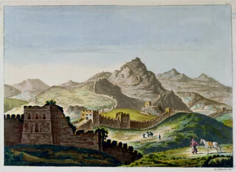 The Great Wall of China, from Le Costume Ancien et Moderne by Jules Ferrario, Engraved by Gaetano Zancon, c.1820