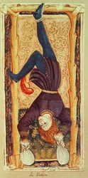 The Hanged Man, tarot card from the 