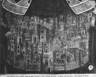 The Madonna della Misericordia, Detail of the City of Florence
