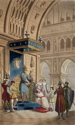 The Creating of a Knight Templar, from a Manuscript of Romance of Lancelot of the Lake