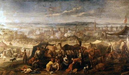 Turks Encampment Near Vienna During Siege in 1683. Vienna, Arsenal Museum