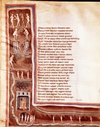View of the Underworld, Characters and Monsters, Wandering Souls in the Circles of the Underworld (Illustration for Furious Hercules by Seneca)