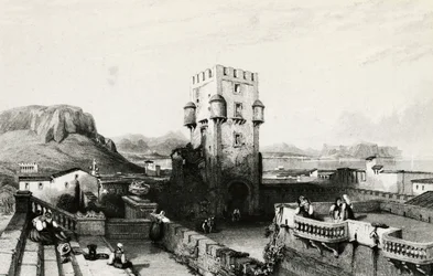 Villa Butera, Bagheria, Sicily, engraving, Italy