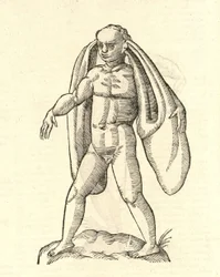 Illustration of Homo Fanesius auritus from Aldrovandi
