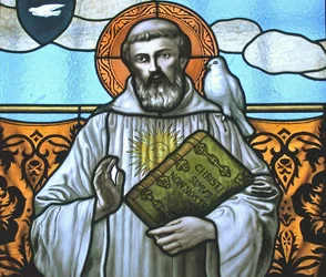 Window Depicting St. Columbanus (Detail)