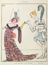 Mistinguett and Her Knight, Caricature from 