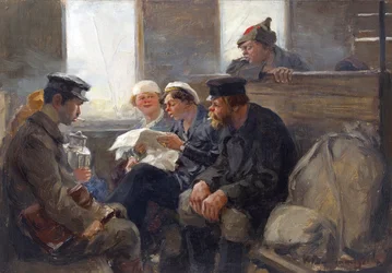 Group of Bolsheviks on a Train by Ivan Alexeyevich Vladimirov