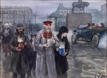 Hungry Years in Petrograd. Return from a Communal Soup Kitchen by Ivan Alexeyevich Vladimirov