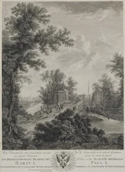 View of Connetable Square from the Stone Bridge in Gatchina, 1800