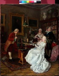 Empress Catherine visiting Mikhail Lomonosov