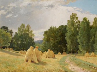 Haystacks, Preobrazhenskoe by Ivan Shishkin, 1890