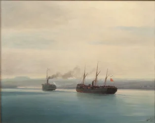 Capture of the Turkish Troopship Mersina by the Steamer Russia on 13 December 1877