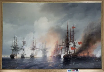 The Battle of Sinop on 30 November 1853