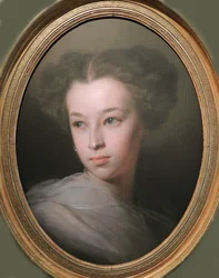 Portrait of Natalia Alexandrovna Pushkina, Countess of Merenberg, 1836-1913, Daughter of the Poet, 1849