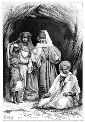 A Khumir Man, Woman and Child, North Africa, 1895