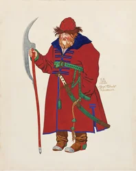 Costume Design for the Opera The Tale of Tsar Saltan by N. Rimsky-Korsakov