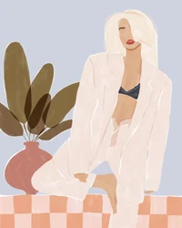 Blonde Fashion Confidence