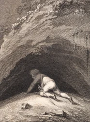 The Beaten Niels Klim Crawls into the Cave