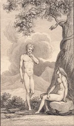 Illustration for Johannes Ewald "Adam and Eve". IV