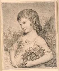 Little Girl with a Flower Basket (Octavie Diodati)