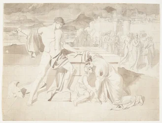 Andromache and Her Son Astyanax with Pyrrhus at Hector