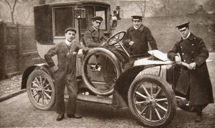 First Taxi-Cab in Liverpool, Merseyside, 1906