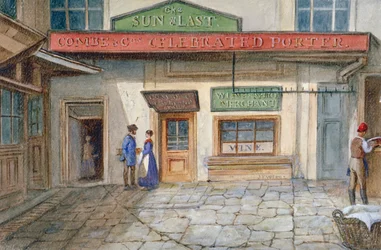 View of the Sun and Last Inn in Newgate Market, Paternoster Square, City of London