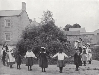 The Northumbrian Baal Fire, ready for Lighting
