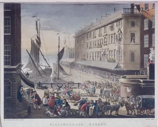 Billingsgate Market and Wharf, London