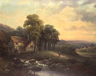 Cottage at Sunset