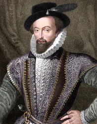 Sir Walter Raleigh, English writer, poet, courtier, adventurer and explorer