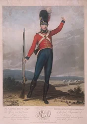 Military Figure Wearing the Uniform of the First Regiment of Loyal London Volunteers