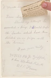 Letter to the Competition Editor of the Liverpool Weekly Courier, 1917