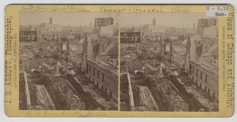 The view east from the courthouse after Chicago Fire of 1871