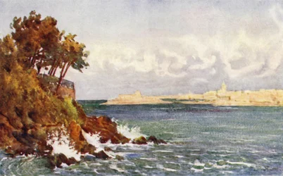 St Malo from the Priory Beach, Dinard