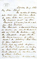 Letter signed J.M.F. [J.M. Forbes], Boston, to Eliot [William G. Eliot], November 7, 1863