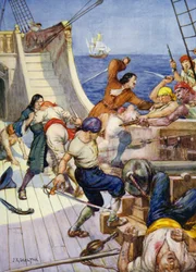 Along the main deck the fighting commenced in real earnest: scene from Black Jonathan