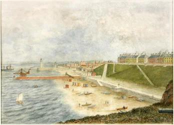 Roker Terrace and Harbour Entrance from Holey Rock