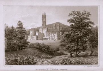 South-west view of Fonthill Abbey, engraved by T. Higham
