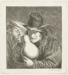 Two Peasants with a Jug