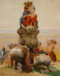 Adoration of the Madonna, Central Part of the Triptych “Go to the Streams”