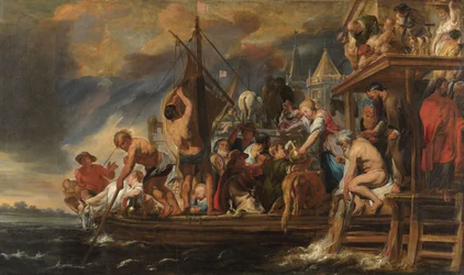 A Ferry Departs as St Peter Finds a Coin in the Mouth of a Fish, c.1621-1650