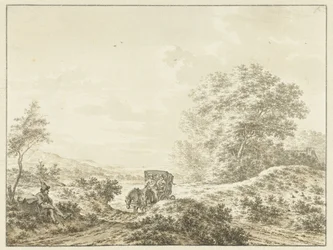 Hilly Landscape with Carriage