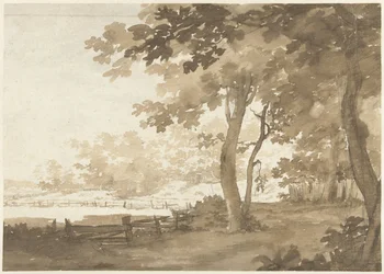 Landscape with a Road Under Trees