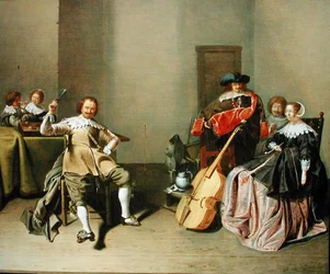 A Merry Company in an Interior