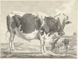Black-Spotted Bull and a Pig
