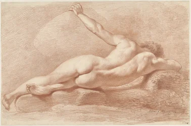Reclining Male Nude, Seen from the Back