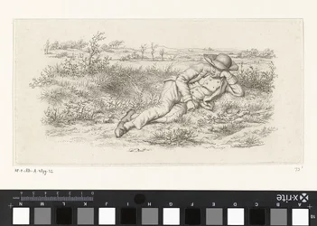 Reclining Man in a Landscape (series title: Study Prints / Etudes gravées)