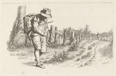 Traveler on a Country Road (Study Prints)