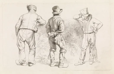 Study Sheet with Three Standing Figures (series title: Study Prints / Etudes gravées)